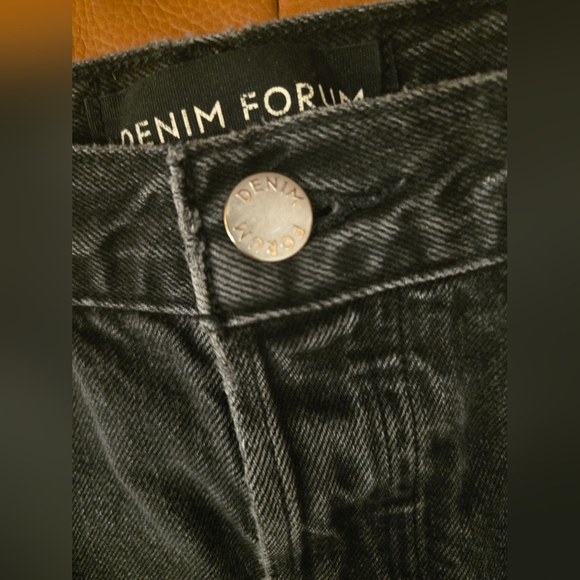 Aritzia Denim Forum The Farah High Rise Wide Legs Black Jeans Sz 29 Like New - Picture 5 of 8